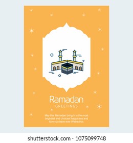 Ramadan Kareem Vector Background. calligraphy greeting card design of happy Ramadan Mubarak, Beautiful Muslim Event Eid Background Design
