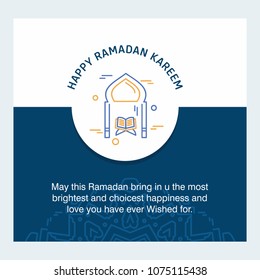 Ramadan Kareem Vector Background. calligraphy greeting card design of happy Ramadan Mubarak, Beautiful Muslim Event Eid Background Design