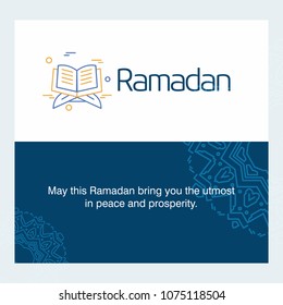 Ramadan Kareem Vector Background. calligraphy greeting card design of happy Ramadan Mubarak, Beautiful Muslim Event Eid Background Design