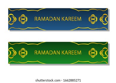 Ramadan kareem vector banner with modern and elegant design