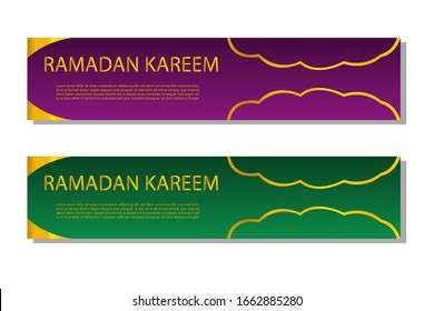 Ramadan Kareem Vektorillustration Banner mit modernem und elegantem Design