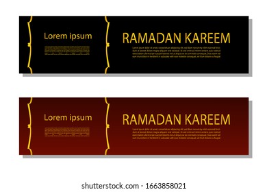 Ramadan Kareem Vektorillustration Banner mit modernem und elegantem Design
