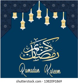 ramadan kareem vector for banners, backgrounds, congratulations, wallpapers and other businesses