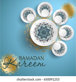 Ramadan Kareem vector beautiful  illustration template card for design.Islamic decoration. Ramadan Kareem is the name of the glorious month of Ramadan.