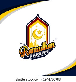 vector ramadan kareem hermoso, tarjeta de saludo de plantilla medios sociales