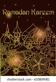 Ramadan Kareem vector card