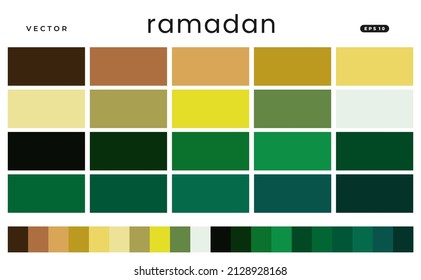 Ramadan Kareem Vector Color Scheme Palettes