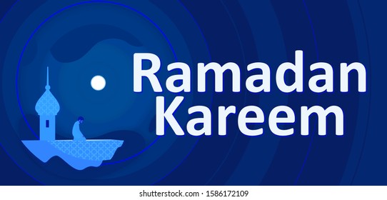 Ramadan Kareem vector concept.Man of islamic faith.Vector illustration