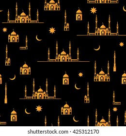 Ramadan Kareem Vector Design Background, Pattern in swatch