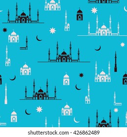 Ramadan Kareem Vector Design Background, Pattern in swatch