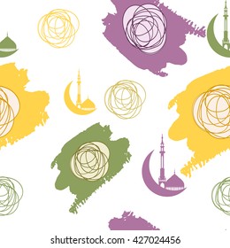 Ramadan Kareem Vector Design Background, Pattern in swatch