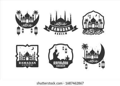 Colección de diseño de vectores de kareem de Ramadán