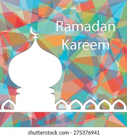 Ramadan Kareem vector design. Greeting card. Islamic background.