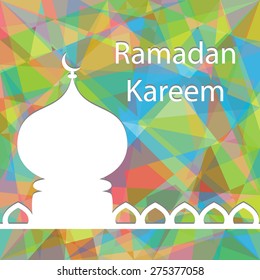 Ramadan Kareem vector design. Greeting card. Islamic background.