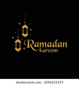 Ramadan Kareem vector design, Lantern star logo design template.