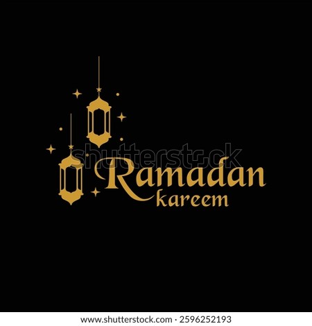 Ramadan Kareem vector design, Lantern star logo design template.