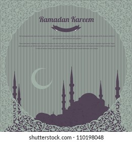 Ramadan Kareem Vector Design Old Paper Background