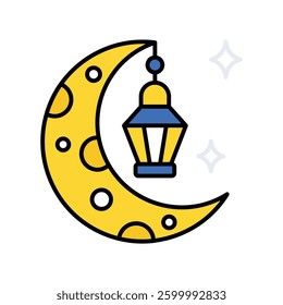 Ramadan Kareem vector filled outline icon. EPS 10 file