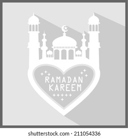 Ramadan Kareem. Vector flat style 