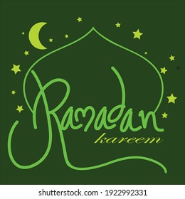 Vector de kareem de Ramadán para tarjeta de saludo