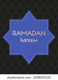 Ramadan Kareem vector greeting card.