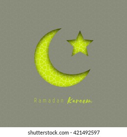 Ramadan kareem - vector greeting card.