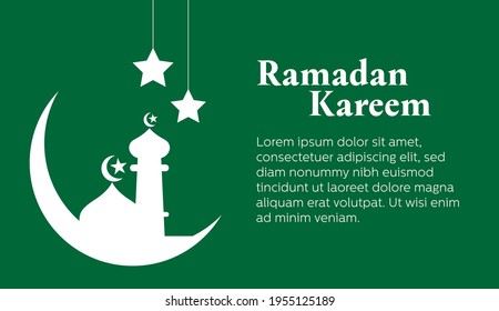 Ramadan Kareem vector greetings card.