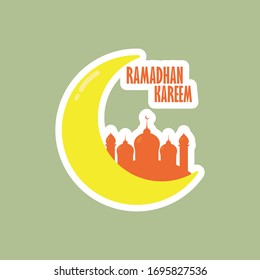 Ramadan kareem Vector illustration . Ramadan Kareem for banner, sticker, website, greeting card, poster.