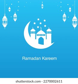 ramadan kareem vector illustration for card, Banner, Cover design background with popular colors