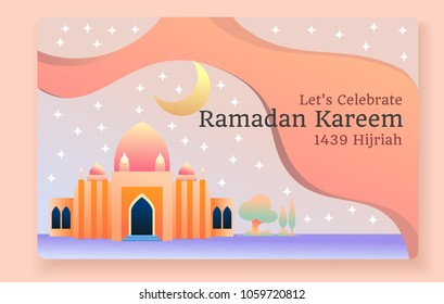 Ramadan Kareem. Vector Illustration of Celebration Cards for Website Banner, Poster, Cards, Landing Page, Magazine, Cover, UX/UI etc.