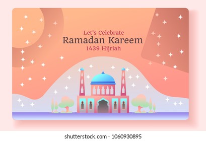 Ramadan Kareem. Vector Illustration of Celebration Cards for Website Banner, Poster, Cards, Landing Page, Magazine, Cover, UI/UX etc.