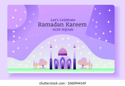 Ramadan Kareem. Vector Illustration of Celebration Cards for Website Banner, Poster, Cards, Landing Page, Magazine, Cover, UI/UX etc.