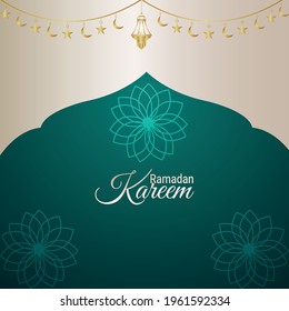 Ramadan kareem vector illustration with creative background 