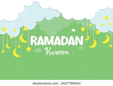 Ramadan Kareem Vector Illustration. Eid Al-Fitr Background.
