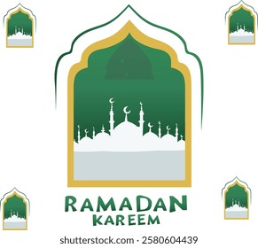 ramadan kareem vector illustration. Good for banner, poster, greeting card, party card, invitation, template, advertising, campaign, and social media.