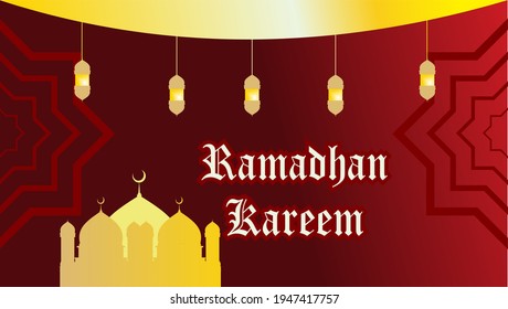 Ilustración vectorial Ramadan Kareem, diseño gráfico para la decoración de certificados de regalo, banners y volante