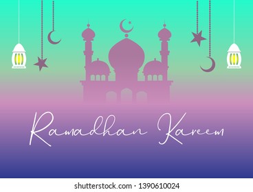 Ramadan Kareem vector illustration, great for greetings card or background