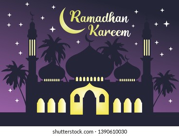 Ramadan Kareem vector illustration, great for greetings card or background