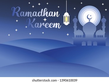 Ramadan Kareem vector illustration, great for greetings card or background