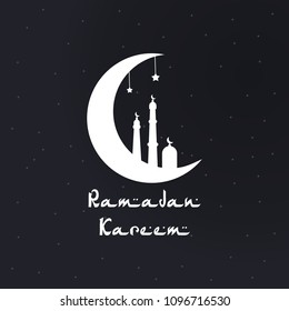 Ramadan Kareem Vector Illustration For Greeting Card, Celebration Card