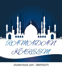 Ramadan Kareem Vector Illustration Greeting Card