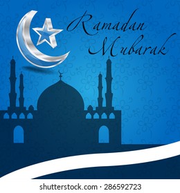 Ramadan Kareem Vector Illustration Greeting Card