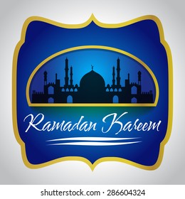 Ramadan Kareem Vector Illustration Greeting Card