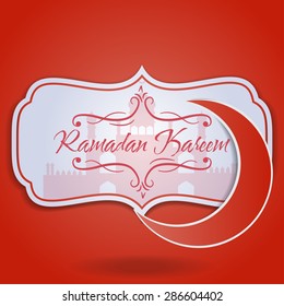 Ramadan Kareem Vector Illustration Greeting Card