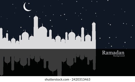 Ramadan kareem vector illustration, ramadan holiday celebration background