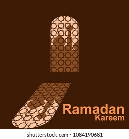 Ramadan Kareem Vector Illustration.  Suitable for greeting card, poster and banner.