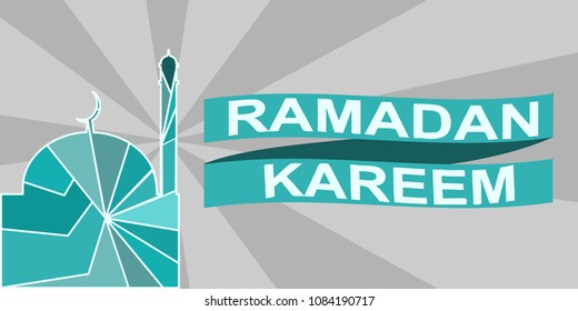 Ramadan Kareem Vector Illustration.  Suitable for greeting card, poster and banner.