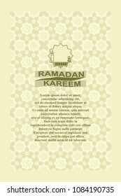 Ramadan Kareem Vector Illustration.  Suitable for greeting card, poster and banner.