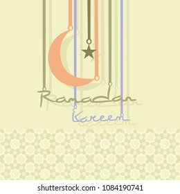 Ramadan Kareem Vector Illustration.  Suitable for greeting card, poster and banner.
