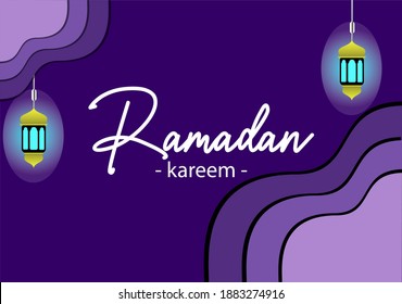 Ilustración vectorial Ramadan Kareem adecuada para materiales promocionales, invitaciones de su empresa.